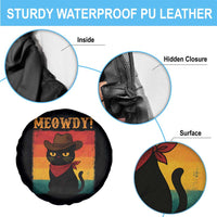 Meowdy Cowboy Cat Spare Tire Cover Cute Black Kitten Country Western - Wonder Print Shop