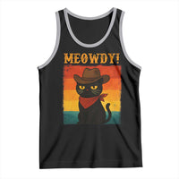 Meowdy Cowboy Cat Tank Top Cute Black Kitten Country Western - Wonder Print Shop