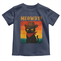 Meowdy Cowboy Cat Toddler T Shirt Cute Black Kitten Country Western - Wonder Print Shop