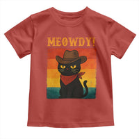Meowdy Cowboy Cat Toddler T Shirt Cute Black Kitten Country Western - Wonder Print Shop