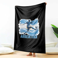 Argentina Soccer Fan Argentinian Flag Patriotic Sports Throw Blanket