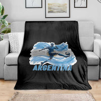 Argentina Soccer Fan Argentinian Flag Patriotic Sports Throw Blanket