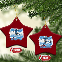 Argentina Soccer Fan Argentinian Flag Patriotic Sports Ceramic Ornament