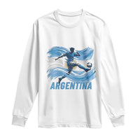 Argentina Soccer Fan Argentinian Flag Patriotic Sports Long Sleeve Shirt