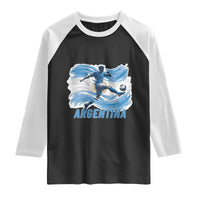 Argentina Soccer Fan Argentinian Flag Patriotic Sports Raglan Shirt