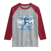 Argentina Soccer Fan Argentinian Flag Patriotic Sports Raglan Shirt