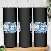 Argentina Soccer Fan Argentinian Flag Patriotic Sports Skinny Tumbler