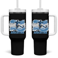 Argentina Soccer Fan Argentinian Flag Patriotic Sports Tumbler With Handle