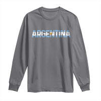 Vintage Argentina Flag Retro Argentinian Long Sleeve Shirt