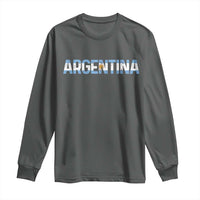 Vintage Argentina Flag Retro Argentinian Long Sleeve Shirt