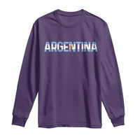Vintage Argentina Flag Retro Argentinian Long Sleeve Shirt