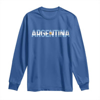 Vintage Argentina Flag Retro Argentinian Long Sleeve Shirt