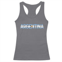 Vintage Argentina Flag Retro Argentinian Racerback Tank Top