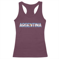 Vintage Argentina Flag Retro Argentinian Racerback Tank Top