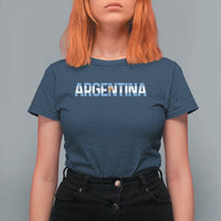 Vintage Argentina Flag Retro Argentinian T Shirt For Women