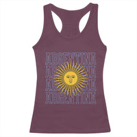 Sol de Mayo Argentina Flag Argentinian Sun Racerback Tank Top