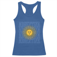 Sol de Mayo Argentina Flag Argentinian Sun Racerback Tank Top