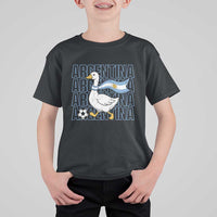 Argentina Soccer Football T Shirt For Kid Silly Goose Argentinian Flag Fan Supporter