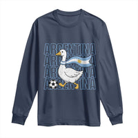 Argentina Soccer Football Long Sleeve Shirt Silly Goose Argentinian Flag Fan Supporter