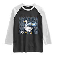 Argentina Soccer Football Raglan Shirt Silly Goose Argentinian Flag Fan Supporter