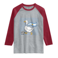 Argentina Soccer Football Raglan Shirt Silly Goose Argentinian Flag Fan Supporter