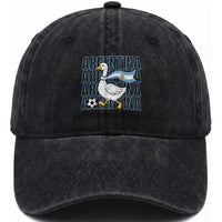 Argentina Soccer Football Washed Cotton Baseball Cap Silly Goose Argentinian Flag Fan Supporter