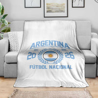 Argentina 2026 Soccer Football Fan Argentinian Flag Throw Blanket