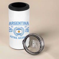 Argentina 2026 Soccer Football Fan Argentinian Flag 4 in 1 Can Cooler Tumbler
