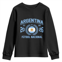 Argentina 2026 Soccer Football Fan Argentinian Flag Youth Sweatshirt