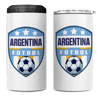 Argentina Soccer Football 4 in 1 Can Cooler Tumbler Argentinian Football Game Day Supporter