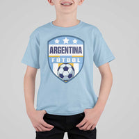 Argentina Soccer Football T Shirt For Kid Argentinian Football Game Day Supporter