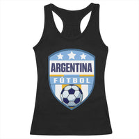 Argentina Soccer Football Racerback Tank Top Argentinian Football Game Day Supporter