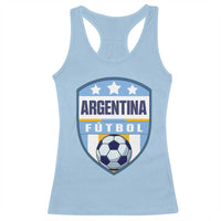 Argentina Soccer Football Racerback Tank Top Argentinian Football Game Day Supporter