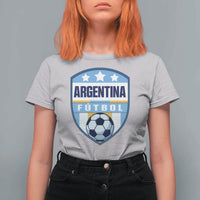 Argentina Soccer Football T Shirt For Women Argentinian Football Game Day Supporter