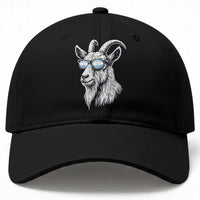 Cool Goat With Sunglasses Argentinian Flag Baseball Cap Argentina Soccer Football Game Day Supporter