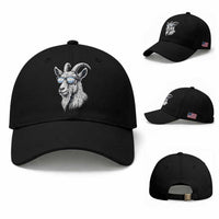 Cool Goat With Sunglasses Argentinian Flag Baseball Cap Argentina Soccer Football Game Day Supporter