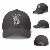 Cool Goat With Sunglasses Argentinian Flag Baseball Cap Argentina Soccer Football Game Day Supporter