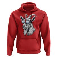 Cool Goat With Sunglasses Argentinian Flag Hoodie Argentina Soccer Football Game Day Supporter