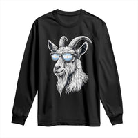 Cool Goat With Sunglasses Argentinian Flag Long Sleeve Shirt Argentina Soccer Football Game Day Supporter