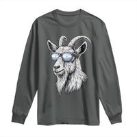 Cool Goat With Sunglasses Argentinian Flag Long Sleeve Shirt Argentina Soccer Football Game Day Supporter