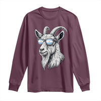 Cool Goat With Sunglasses Argentinian Flag Long Sleeve Shirt Argentina Soccer Football Game Day Supporter
