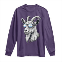 Cool Goat With Sunglasses Argentinian Flag Long Sleeve Shirt Argentina Soccer Football Game Day Supporter