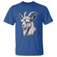 Cool Goat With Sunglasses Argentinian Flag T Shirt Argentina Soccer Football Game Day Supporter