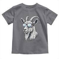 Cool Goat With Sunglasses Argentinian Flag Toddler T Shirt Argentina Soccer Football Game Day Supporter