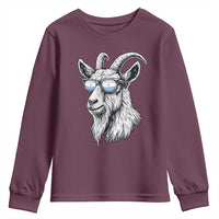 Cool Goat With Sunglasses Argentinian Flag Youth Sweatshirt Argentina Soccer Football Game Day Supporter