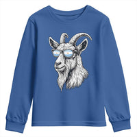 Cool Goat With Sunglasses Argentinian Flag Youth Sweatshirt Argentina Soccer Football Game Day Supporter