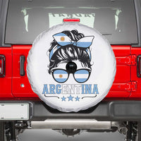 Argentina Messy Bun Proud Argentinian Flag Spare Tire Cover