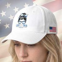 Argentina Messy Bun Proud Argentinian Flag Baseball Cap