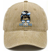 Argentina Messy Bun Proud Argentinian Flag Washed Cotton Baseball Cap