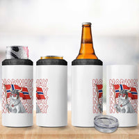 Norwegian Forest Cat Norway Flag Norge Pride 4 in 1 Can Cooler Tumbler